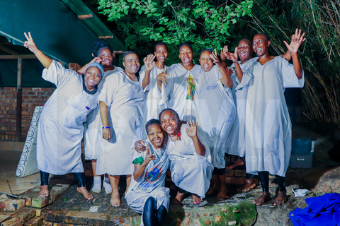 A group sharing their joy after baptism